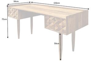 Dizajnový písací stôl Halia Honey 132 cm akácia