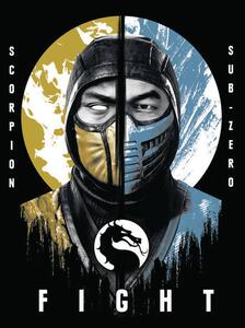 Umelecká tlač Mortal Kombat - Scropion & Sub-Zero