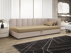 Jednolôžková posteľ 80x195 MANKA PLUS 2 - hnedá / ecru