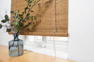 Bambusová zatemňovacia roleta - svetlohnedá (orech) Šírka rolety: 50 cm, Rozvin rolety: 150 cm