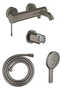 Vaňová batéria Grohe so sprchovacím setom 150 mm kartáčovaný hard graphite GBAL3