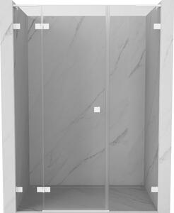 Mexen Lunar L, ľavé otočné sprchové dvere 120 cm, 8mm číre sklo, biely profil, 834SL-120-050-20-00-L