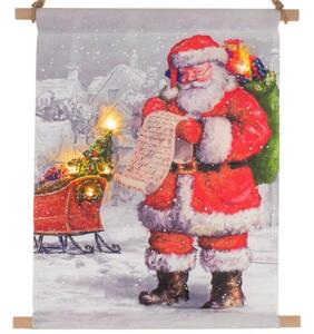Závesný obraz vr. LED, 30 x 40 cm, Santa Clausa