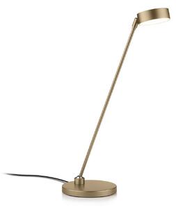 Knapstein Stolová LED lampa Yori v odtieni efektnej bronzy, výška 50 cm, ovládanie gestami, Hnedá / staromosadz, Obývacia izba / jedáleň, kov, Moderný