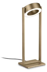 Knapstein Stolová LED lampa Wega v odtieni efektnej bronzy, výška 45 cm, ovládanie gestami, Hnedá / staromosadz, Obývacia izba / jedáleň, kov, Moderný