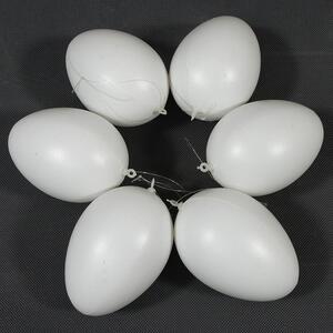 Veľkonočné vajíčka na zavesenie biele 9cm cena za 6ks