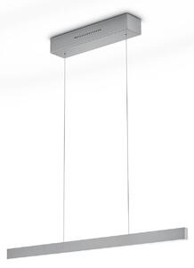 Knapstein LED závesné svietidlo LINDA-72, niklová, dĺžka 72 cm, ovládanie gestami, Hliník / sivá / zinok, Obývacia izba / jedáleň, kov, Moderný, Závesné svietidlo