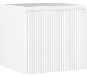Mexen Rivel, kúpeľňová skrinka 50 cm, 1 zásuvka, drážkovaná, biela matná, 91A20-05047-1-BF01