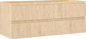 Mexen Rivel, kúpeľňová skrinka 120 cm, 2 zásuvky, drážkovaná, dub, 91A20-12047-2-BFF81