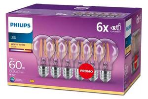 SADA 6x LED Žiarovka VINTAGE Philips E27/7W/230V 2700K