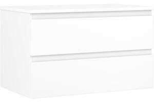 Mexen Orio, kúpeľňová skrinka 80 cm s hornou časťou, 2 zásuvky, biela matná, 91A10-08047-2-BFFC01