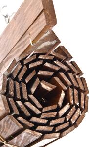Drevená roleta na pergole - hnedá Šírka rolety: 90 cm, Rozvin rolety: 100 cm
