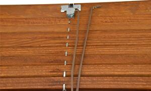 Drevená roleta na pergole - triešňa Šírka rolety: 120 cm, Rozvin rolety: 250 cm