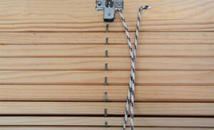 Drevená roleta na pergole - prírodná Šírka rolety: 100 cm, Rozvin rolety: 100 cm