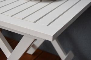 Drevený skladací stolík hranatý – 50 x 50 cm, biely