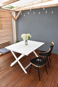 Drevený záhradný stôl - 114 x 88 cm, biely Rozmery (cm): 114 x 88