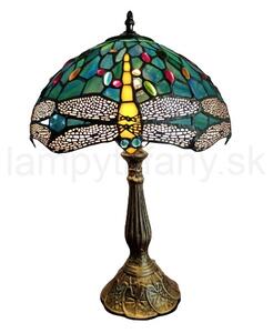 Tiffany stolná lampa Dragonflyazur 217Huizhou Oufu Lighting v48xš30,sklo/kov,40W