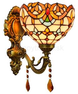 Tiffany nástenná lampa Barok Wall 500 Huizhou Oufu Lighting v28xš20,sklo/kov,40W