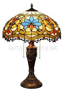 Tiffany stolná lampa Barokheart 303- Huizhou Oufu Lightin v.58xš.40,sklo/kov,40W