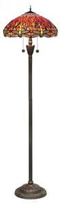 Tiffany stojaca lampa Dragonfly orange 402 HuizhouOufuLighting v163xš45,sklo/kov,40W