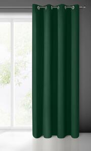 Zelený zatemňovací záves na krúžkoch LOGAN 135x250 cm