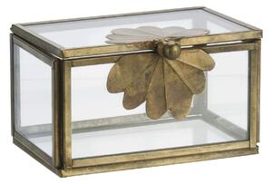 Sklenený úložný box Leaf