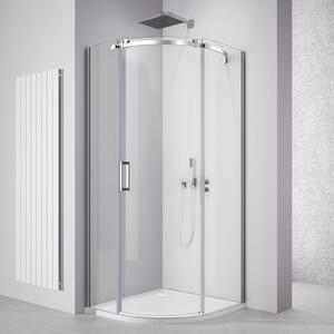 Polysan Polysan, THRON SQUARE štvrťkruhová sprchová zástena 900x900mm, číre sklo, pravá, TL2690R-5002