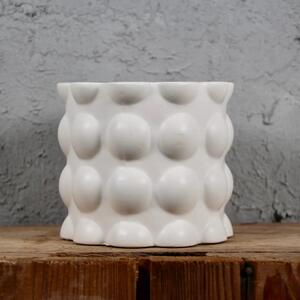 Kvetináč Cotton biely Ø 12 cm