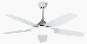 Stropný ventilátor Divian LED, biely, DC, tichý, CCT – Lucande Lucande, Divian, Biela, Obývacia izba, Kov, Moderný