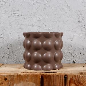 Kvetináč Cotton hnedý Ø 12 cm