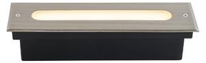 Moderné brúsené oceľové bodové svietidlo 30 cm vrátane LED IP65 - Eline