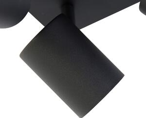 Inteligentné stropné svietidlo čierne štvorcové vrátane 4 ks Wifi GU10 - Jeana