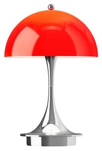 Louis Poulsen Prenosná lampa Panthella 160 V3, chrome original opal red 5744613402
