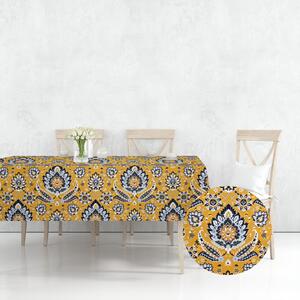 Ervi bavlnený obrus na stôl štvorcový - Etno žltý