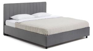 Sivá čalúnená dvojlôžková posteľ s úložným priestorom s roštom 160x200 cm Myra Slim Line – Selection