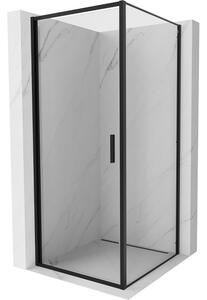 Mexen Exo-B sprchová kabína s otváracími dverami 90 x 90 cm, transparentná, čierna - 817-090-090-70-00