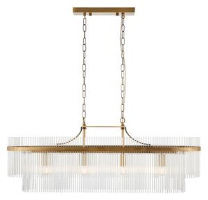 Endon 112573 - Luster na reťazi MARIETTA 4xE14/6W/230V mosadz/číra