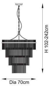 Endon 112576 - Luster na reťazi MARIETTA 16xE14/6W/230V mosadz/číra