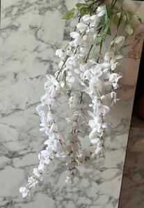 Umelá vetva glicínie 113 cm – biela - Biela