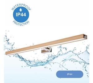 Brilagi-LED Kúpeľňové osvetlenie zrkadla WOODY MIRROR LED/15W/230V IP44 dub/chróm