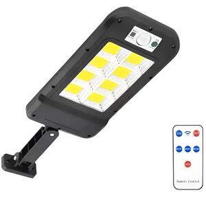 KIK KX4963 Pouličné osvetlenie solárne 128 LED, IP65, 3000 mAh čierne