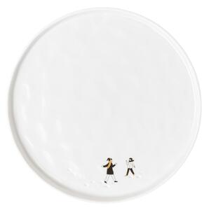 Porcelánový tanier Snowball Fight 22 cm