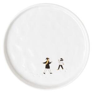 Porcelánový tanier Snowball Fight 15 cm