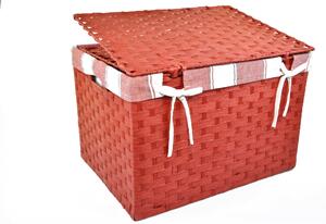 Úložný box s vekom červený Rozmery (cm): 32x21, v. 24