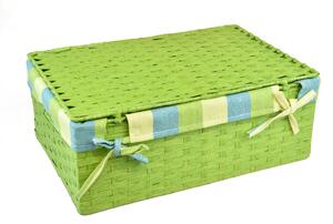 Úložný box s vekom zelený Rozmery (cm): 36x24, v. 13