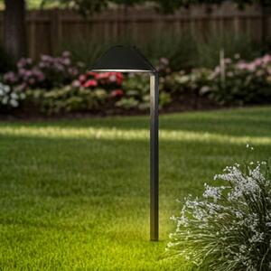 Lindby LED zemné svietidlo Capelo, čierne, hliník, výška 77 cm