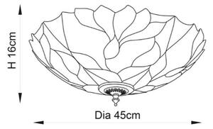 Endon 63960 - Stropné svietidlo Tiffany BOTANICA 2xE27/60W/230V priemer 45 cm