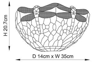 Endon 64102 - Nástenné svietidlo Tiffany DRAGONFLY 1xE14/40W/230V