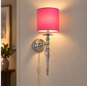 BRILAGI - Nástenná lampa NUBILA 1xE27/60W/230V lesklý chróm/ružová