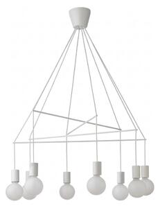 Redo 01-1564 - Luster na lanku MIKADO 8xE27/42W/230V pr. 82 cm biela